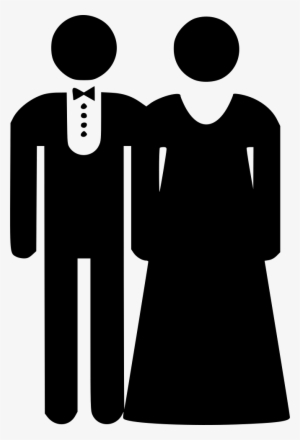Bride Couple Groom Marriage Comments - Bride And Groom Icon Black
