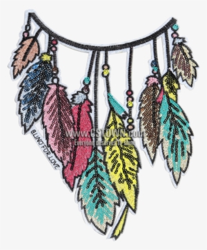 Beautiful Hung Leaves Logo Patch For Blouses - Art