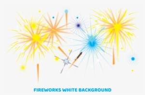 Vuurwerk Witte Achtergrondillustratie - Illustration