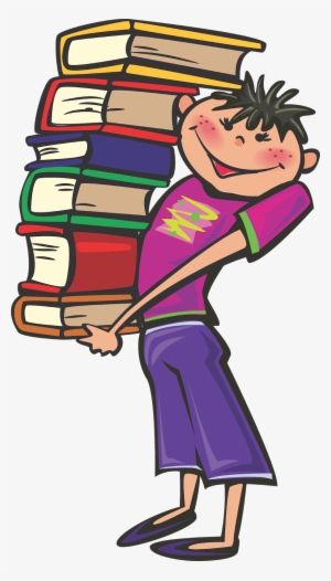 School Students Vector, Student Vector, Books Vector, - Carrying Books Clipart