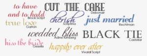 Word Clip Art Wedding Embellishments Scrapbooking Themes - Wedding Phrases And Sayings