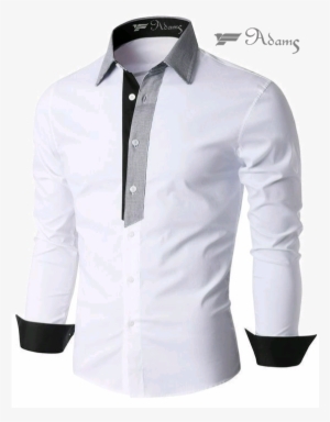 Adams White Cotton S - Shirt Pattern For Man