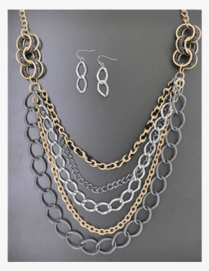 Metallic Chain Necklace - Chain