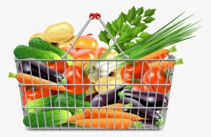 Graphic Royalty Free Shopping Cart Clip Art A Basket - Vegetable In Basket Png