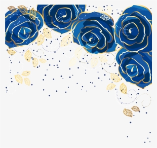 Boquet Bouquet Watercolor Watercolour Flowers Flower - Blue Sparkle Border Png Transparent