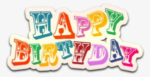 Colorful Happy Birthday Transparent Image - Happy Birthday Images Transparent