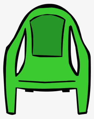 Green Plastic Chair - Club Penguin Green Chair