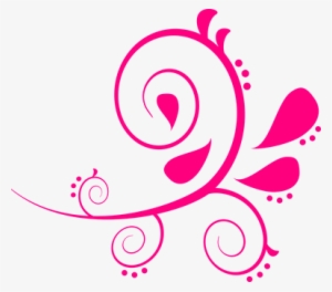Paisley Swirls Pink Pattern Design Floral - Clipart Pink