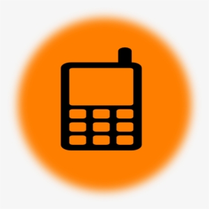 This Free Clipart Png Design Of Orange Mobile Icon