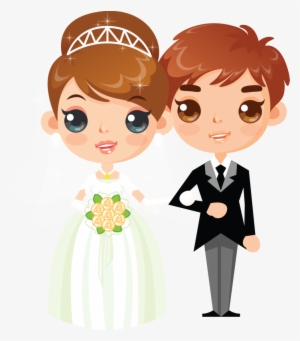 ○‿✿⁀ I Do ‿✿⁀○ - Pareja De Novios En Caricatura
