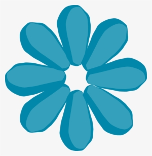 Blue Flower Clipart Stems Clipart - Simple Clip Art Flower