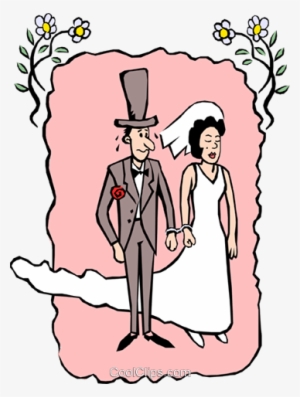 Wedding Couple Royalty Free Vector Clip Art Illustration