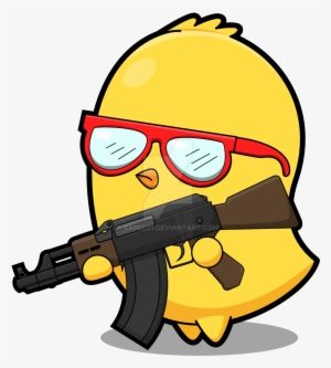 Chicken By Earcl01-d64v1q9 - Chicken With Gun Cartoon