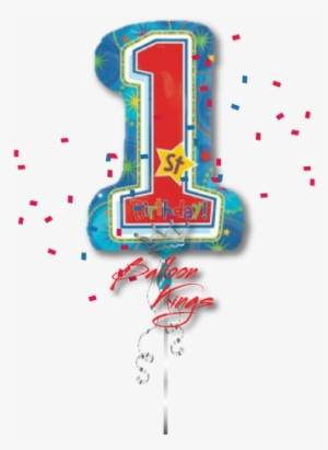 1st Birthday Stars - 28" One-derful Birthday Boy Supershape Foil Balloon