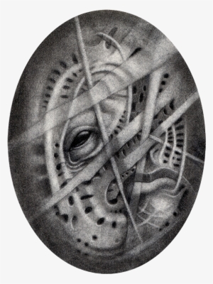 Graphite Powder And Pencils On Paper - Oval