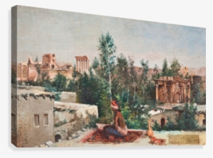 Baalbek Ruins, Lebanon Leonardo De Mango Canvas Print - Baalbek Roman Ruins