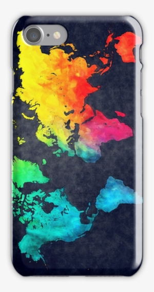 'world Map Watercolor 6' Iphone Case By Jbjart - World Map