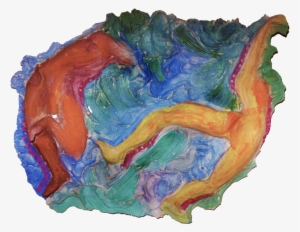 Swimmers - Clay - 14"x10" - Painting