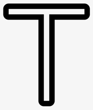 This Particular Icon Features A Shape Of An Outlined - Cross