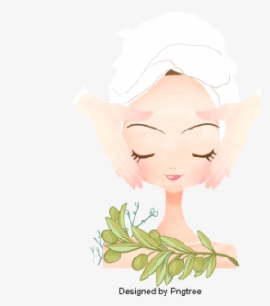 Cartoon Hand-painted Spa Beauty Design, Spa, Beauty, - Portable Network Graphics