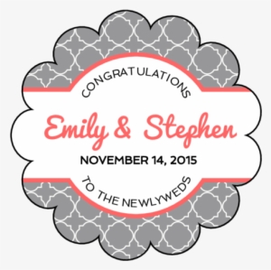 Ol1027 - 2 - 5" - Quatrefoil Wedding Labels - Blue Heart In Bottle Necklace