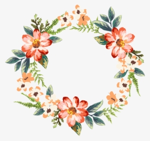 Hand Painted Wreath Wedding Png