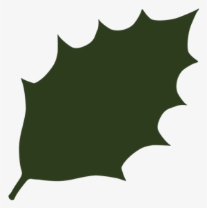 Holly Leaf Silhouette At Getdrawings - Dark Green Leaves Clipart
