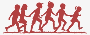 Running Children Png - Children Running Silhouette
