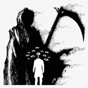 Grim Reaper As Bryan Mills - Anime Black And White Suicide