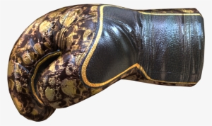 Boxing Gloves Gold Rusty Skull - Glove