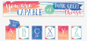 Watercolor Classroom Environment - You Are Capable Of Doing Great Things