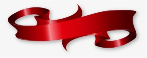 Red Ribbon Banner Png Vector Black And White Stock - Red Ribbon Banner Png