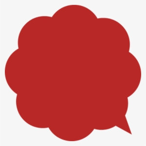 Cute Red Speech Bubble In Cloud Shape Free Clip Arts - Free Content