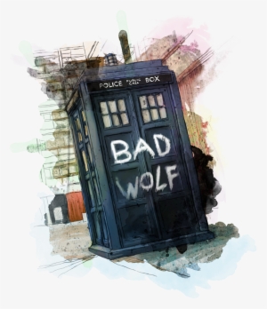 Semi-transparent Bad Wolf Tardis - Still Life