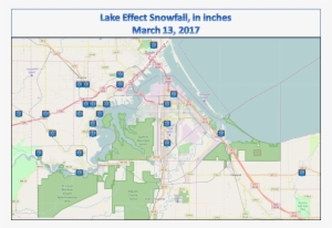 Map Of Plotted Snow Amounts - Atlas