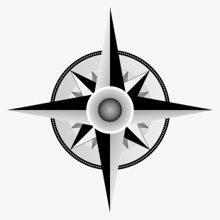 Compass Rose By Ericdl - Grayscale Compass