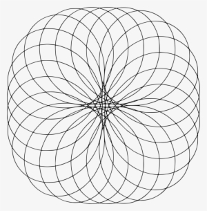 Overlapping Circles Grid Coloring Book Geometry Mandala - Coloring Book