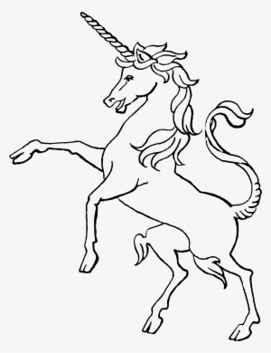 28 Collection Of Unicorn Drawing Png - Medieval Unicorn Black And White