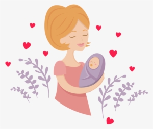 Cartoon Color Hand Painted Baby Parents Creative Material, - Mother