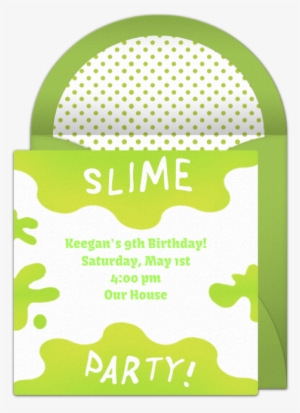 Slime Online Invitation - Slime Birthday Party Invitations Free