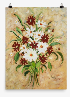 Delightful Daisy Bouquet On Premium Photo Paper Poster - Iphone 6s