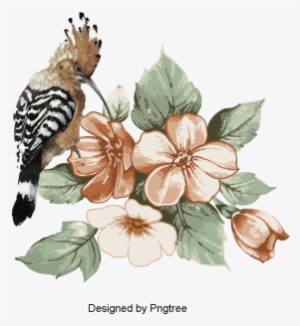 Hand Painted Flowers And Birds Design, Hand Painted,