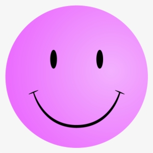 Pink Happy Face - Smile Purple