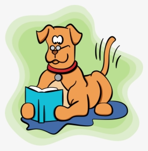 Cartoon Dog Reading Clipart Dog Paw Clip Art - Cartoon Dog Reading