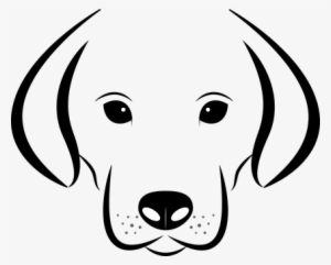 Dog Head White Background Labrador Animal - Dog Face Clipart Black And White