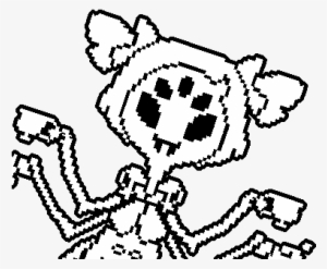 Undertale White Black Black And White Mammal Line Art - Undertale Gifs Transparent Muffet