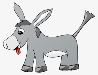 Donkey Animal Farm Gray Comic Tongue Carto - Donkey Clip Art