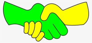 How To Set Use Green And Yellow Handshake Clipart