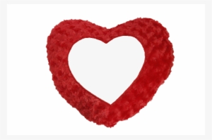Heart Shaped Pillow With Red Colored Bush Type Cusion - Portable Network Graphics
