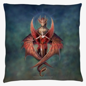 Large Anne Stokes Copperwing Pillow - Anne Stokes Angel Dragon